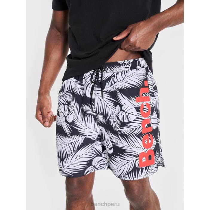 vestir Z4JZ41 negro Bench shorts de baño tropicales hombres