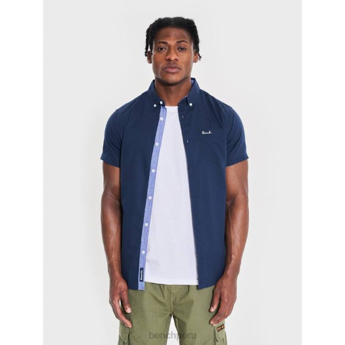 vestir Z4JZ27 Armada Bench camisa de manga corta con lazo hombres