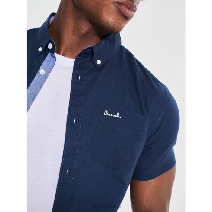 vestir Z4JZ27 Armada Bench camisa de manga corta con lazo hombres