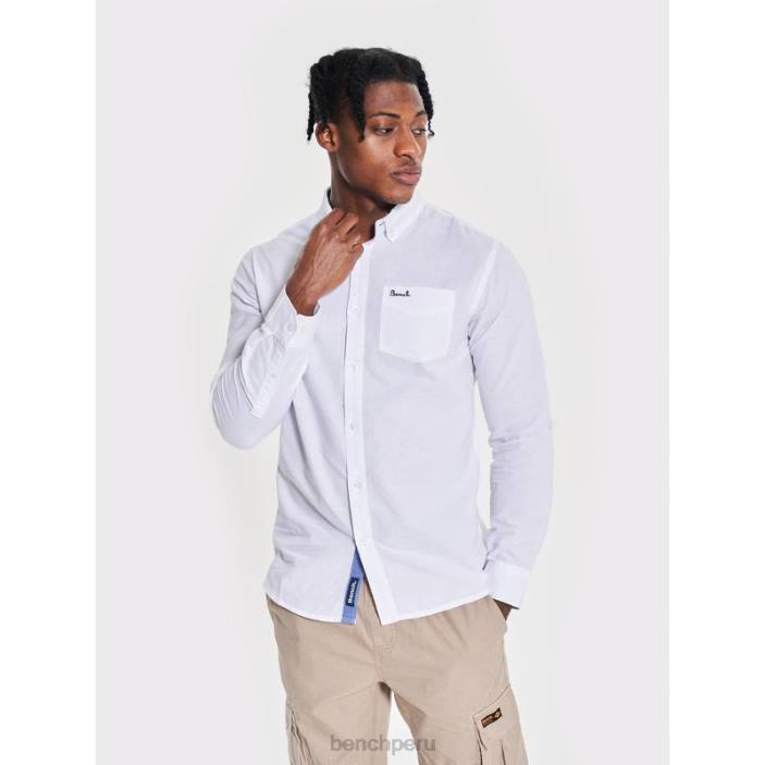 vestir Z4JZ34 blanco Bench camisa de manga larga oxford hombres