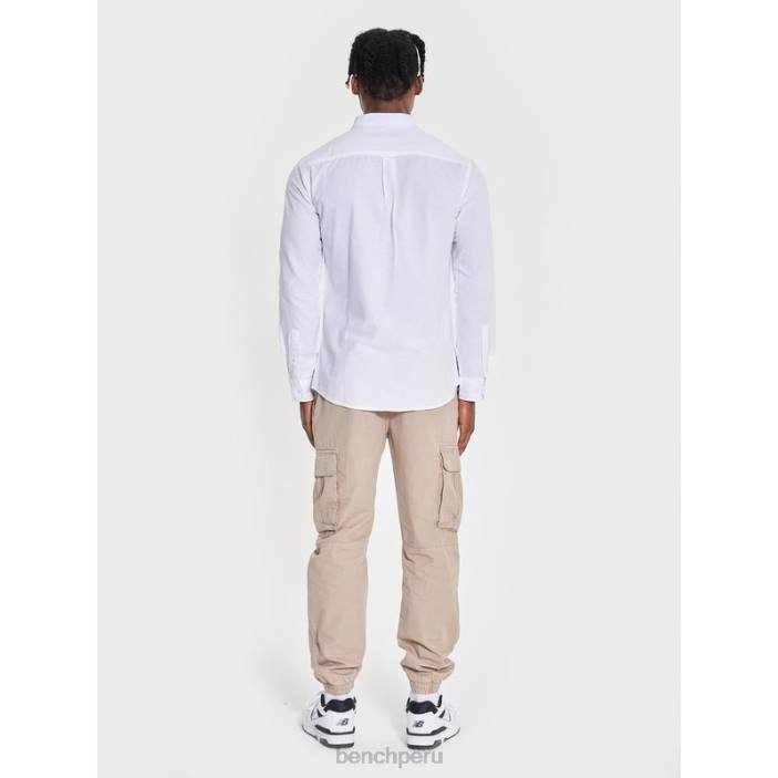 vestir Z4JZ34 blanco Bench camisa de manga larga oxford hombres