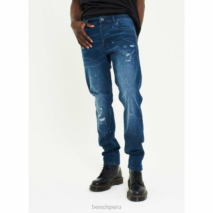 vestir Z4JZ87 azul medio Bench jeans ajustados aw-003 hombres