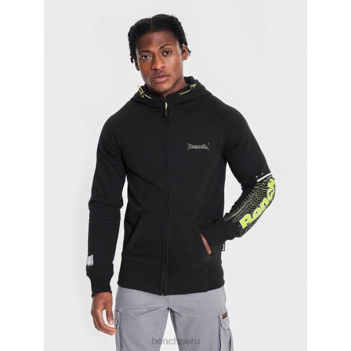 vestir Z4JZ62 negro Bench sudadera con capucha y cremallera Lucian hombres