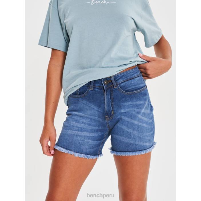 vestir Z4JZ133 azul medio Bench pantalones cortos de mezclilla kaylie mujer