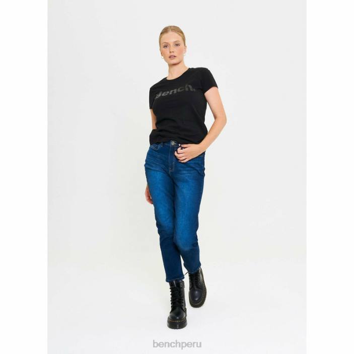 vestir Z4JZ116 lavado azul oscuro Bench pantalones vaqueros de mamá stevie mujer