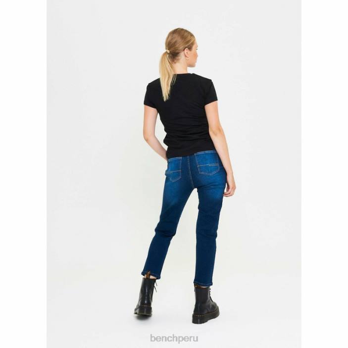 vestir Z4JZ116 lavado azul oscuro Bench pantalones vaqueros de mamá stevie mujer