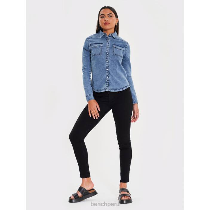 vestir Z4JZ118 negro Bench jeans ajustados Faye mujer