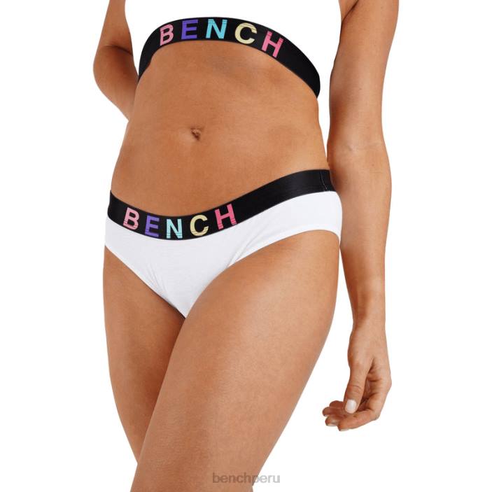 vestir Z4JZ142 blanco Bench conjunto de top corto y braguita amaya mujer