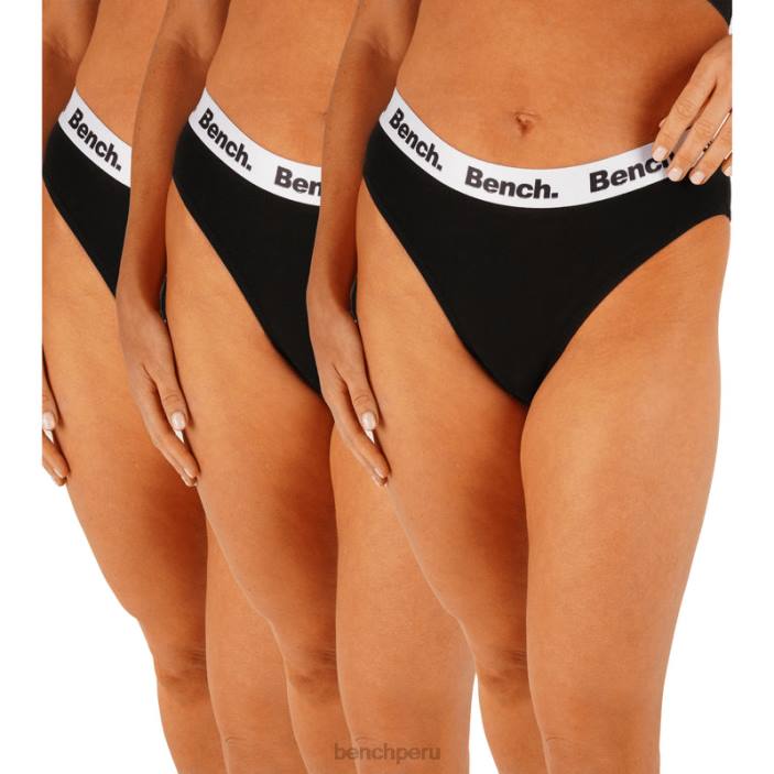 vestir Z4JZ146 negro Bench Jordana - Pack de 3 calzoncillos de pierna alta mujer